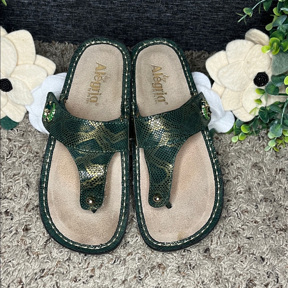 Alegria Carina- Emerald Green Sandals